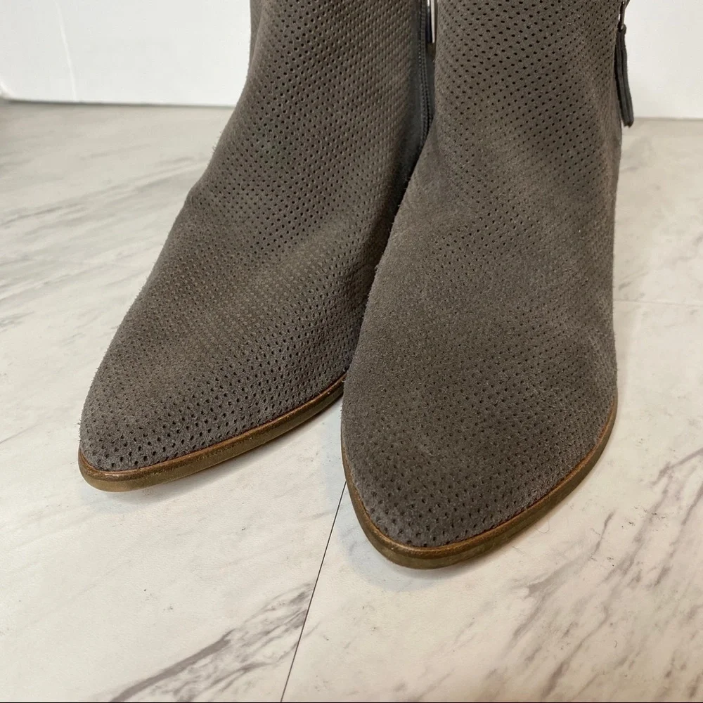 Vince Camuto Nethera Perforated Suede Gray Boot 11M - Picture 11 of 16